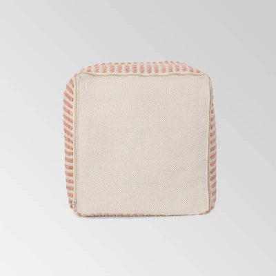 Saffron Boho Pouf Orange - Christopher Knight Home 4 Saffron Boho Pouf Orange - Christopher Knight Home - Image 4