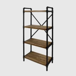 Greenwood Industrial Iron Four Shelf Bookcase - Christopher Knight Home -Furniture Promotion Series GUEST ebe4ff02 79b6 4c04 aba4 102f00869968
