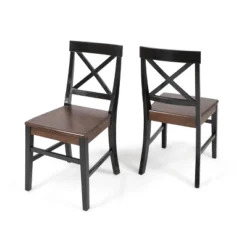 Set Of 2 Roshan Farmhouse Acacia Dining Chair - Christopher Knight Home -Furniture Promotion Series GUEST ecaa096f 8405 4ef8 994b aa8ad0d1ce31