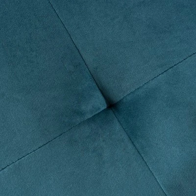 Omry New Velvet Ottoman - Dark Teal - Christopher Knight Home 2 Omry New Velvet Ottoman - Dark Teal - Christopher Knight Home - Image 2