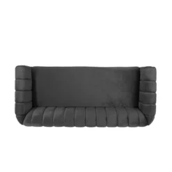 Richland Modern Glam Velvet Channel Stitch 3 Seater Sofa - Christopher Knight Home -Furniture Promotion Series GUEST ed8db3f2 d62a 445d b8d1 dfa6b5b12758