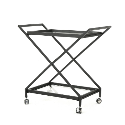 Sherianne Industrial Iron Bar Cart - Christopher Knight Home 4 Sherianne Industrial Iron Bar Cart - Christopher Knight Home - Image 4