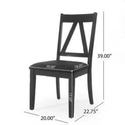 2pk Fairgreens Farmhouse Upholstered Wood Dining Chairs Black - Christopher Knight Home 19 2pk Fairgreens Farmhouse Upholstered Wood Dining Chairs Black - Christopher Knight Home -Furniture Promotion Series GUEST f50fd45f ce38 454d a1e2 2ccf7b205937