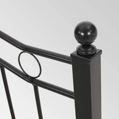 Twin Bouvardia Contemporary Iron Bed Black - Christopher Knight Home 3 Twin Bouvardia Contemporary Iron Bed Black - Christopher Knight Home - Image 3