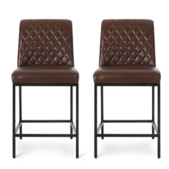 2pc Osgood Contemporary Diamond Stitch Counter Height Barstools - Christopher Knight Home -Furniture Promotion Series GUEST f781de3d 295f 473e 9d52 d630b579f5b0
