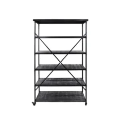 68" Farrells Industrial 5 Shelf Bookcase Gray - Christopher Knight Home -Furniture Promotion Series GUEST f98c2c2e 89bf 4eed b8c9 1ca9d449270e