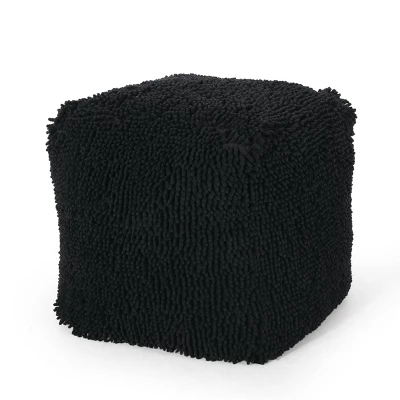 Moloney Modern Microfiber Chenille Cube Pouf - Christopher Knight Home 9 Moloney Modern Microfiber Chenille Cube Pouf - Christopher Knight Home - Image 9